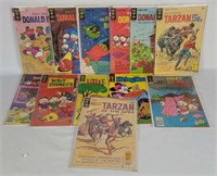 12 Vtg Gold Key Comics - Disney, Tarzan