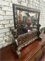 Large Chinese Inlaid Table Mirror,