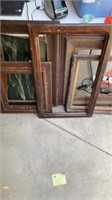 4 ornate picture frames and cabinet door