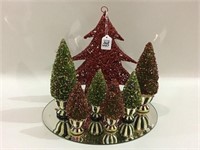 Lot of 7 Various Decorative Christmas Trees