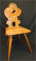 CARVED WOOD CAT CHAIR