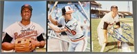 3pc Signed Orioles Baseball Photographs
