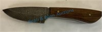 Damascus fixed blade knife wild north USA