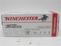 BRAND NEW UNOPENED BOX OF 1OO RD OF WINCHESTER 12G