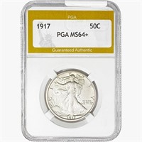 1917 Walking Liberty Half Dollar PGA MS64+