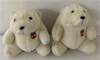 1993 Coca-Cola Stuffed Polar Bears (set of 2)