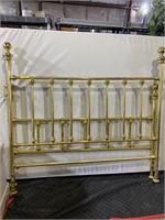 Queen Size Bed, Frame, Brass Head & Foot boards