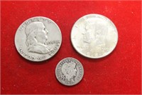 Lot of 3 90% Silver Coins