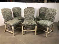 Set of 6 vintage upholstered dining chairs