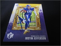 JUSTIN JEFFERSON SIGNED ROOKIE CARD WITH COA