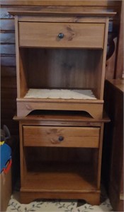 Unmarked Wood Nightstand, 23" x 15" x 2' *