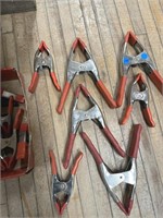 BOX LOT OF CLAMPS