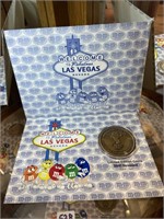 Limited edition blue M&M coin welcome to Las