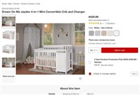 B2196  Dream On Me Jayden Mini Crib - White