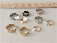 9 costume jewelry rings 2 are Lord of The Rings