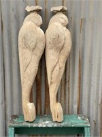 Two John E Bundy Carved Heron Decoy