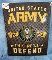 Army 12.5" x 16" Metal Sign