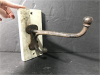 Rustic cast iron coat hook