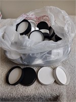 50 Candle Making Black & White Jar Lids