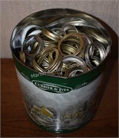 (K1) Popcorn Tin Full of Canning Rings