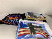 VARIOUS SHIRTS PATRIOTIC & OTHERS SIZE LARGE