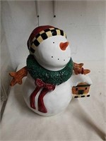 Sakura Debbie mumm 1998 snowman cookie jar