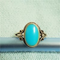 .925 Ring Blue Oval