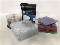 DVD-R, paper sleeves and plastic cases