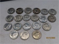 (20) 40% silver Half Dollar Coins