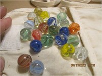 Lot of Marbles & Bag