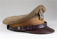 WWII US AAF OFFICERS VISOR CAP HAT
