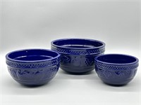 (3) Nesting Stoneware Bowls by McCoy