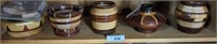 GROUP OF ASSORTED EXOTIC WOODEN BOWLS, VASES,