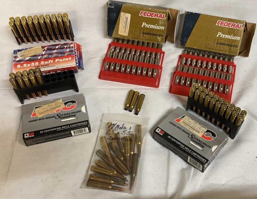 104 Rounds Ammo 6.5x55mm Swedish