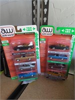 (2) 4 packs of Auto World toy cars