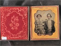 Antique Couple Ambrotype Photograph