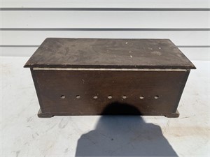 Wooden Box With Holes 20"x8 1/2"x8 3/4" Tall