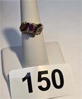 10K Gold Ruby Ring sz. 6 - 2.6 grams