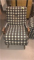 Upholstered rocking chair w Ottoman