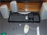 keyboard, speakers and mouse