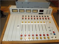 audio arts 8 channel mixing board with meter bridg