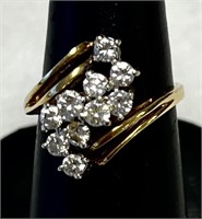 14K Gold Diamond Cocktail Ring