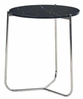 Brisbane Large nesting table Stainless blk marble