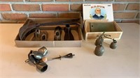 Cast shoe lasts/stand, metal bells, 1930s
