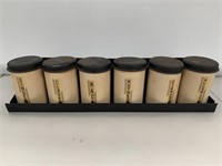 Set 6 x Canisters in Stand L350mm