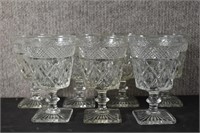 7 Imperial Glass "Cape Cod" Crystal Goblets