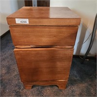 Vintage Nightstand / End Table w/ Power Strip