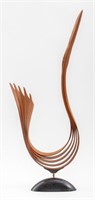 Eric Tardif "Bird" Bent Walnut Sculpture, 2017