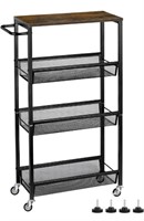 Like New LIANTRAL  4 Tier Slim Kitchen Shelving Un