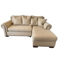 New Condition MASSOUD Loveseat with Chaise